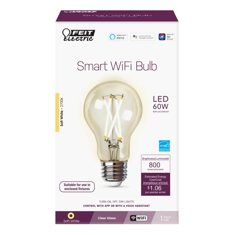 Set of 3 E14 SMART LED Bulbs RGBWW Wifi 5.5 Watt 470lm C37 Dimmable