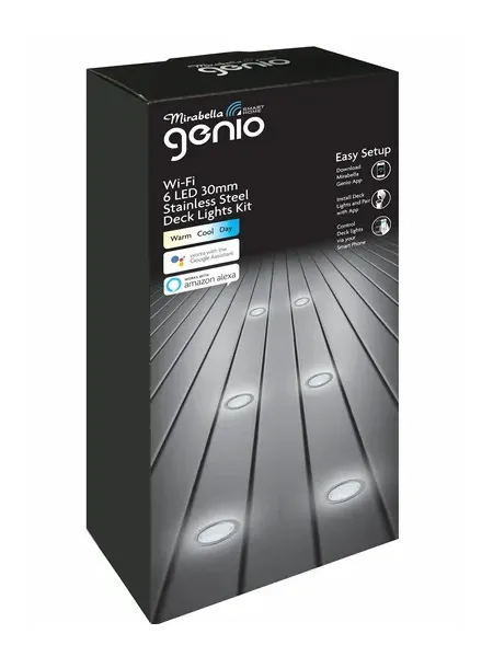 Mirabella Genio CCT 6 LED 30mm Stainless Steel Deck