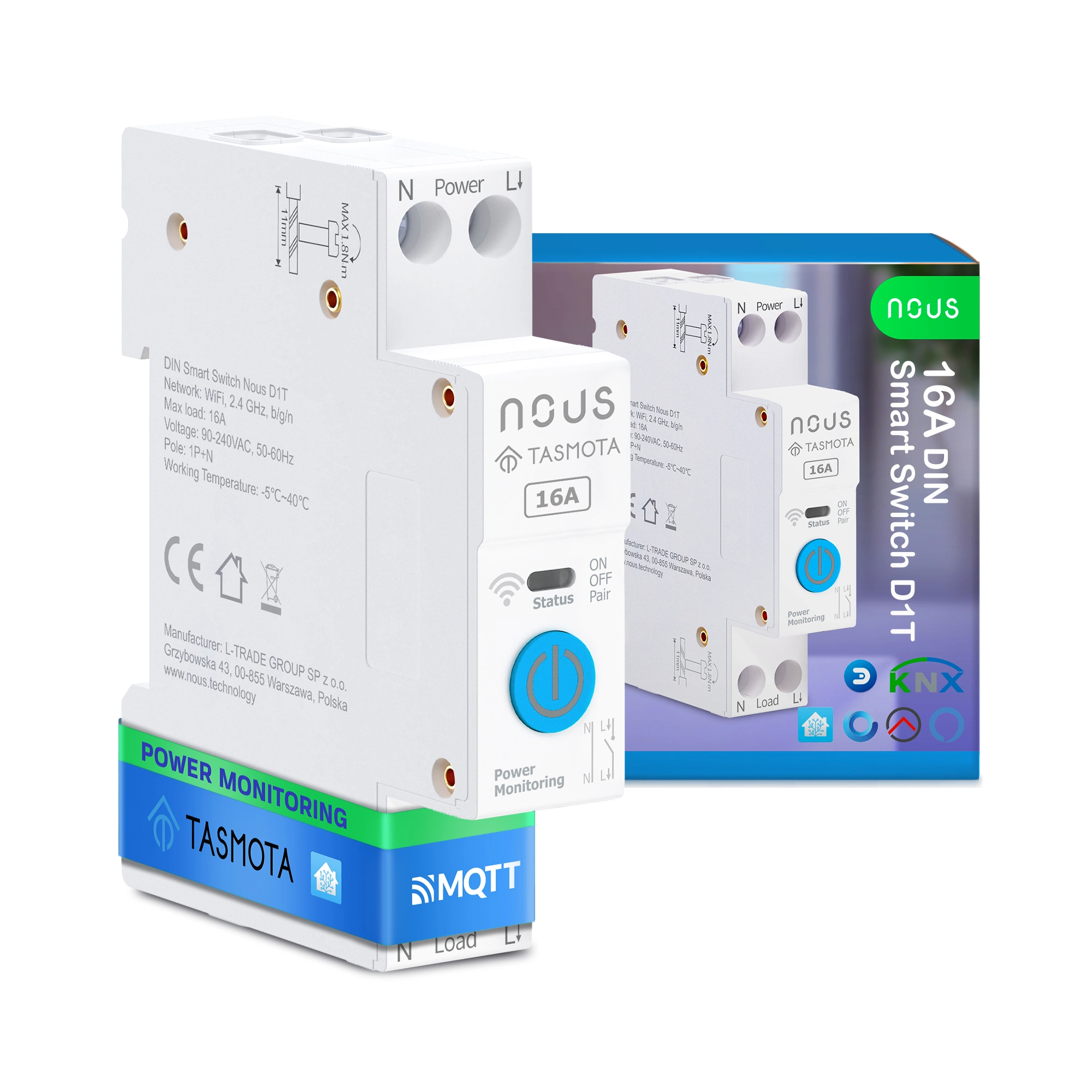 Nous DIN Smart Switch 16A