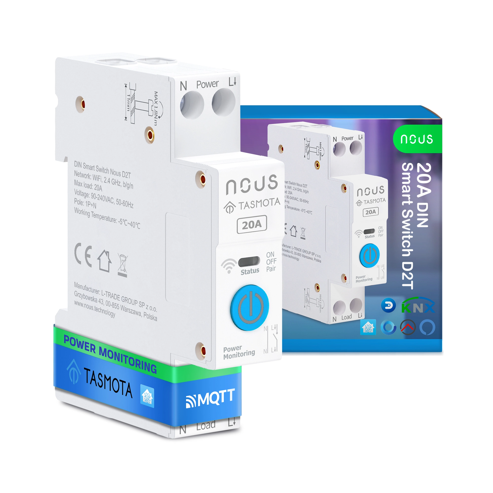 Nous DIN Smart Switch 20A