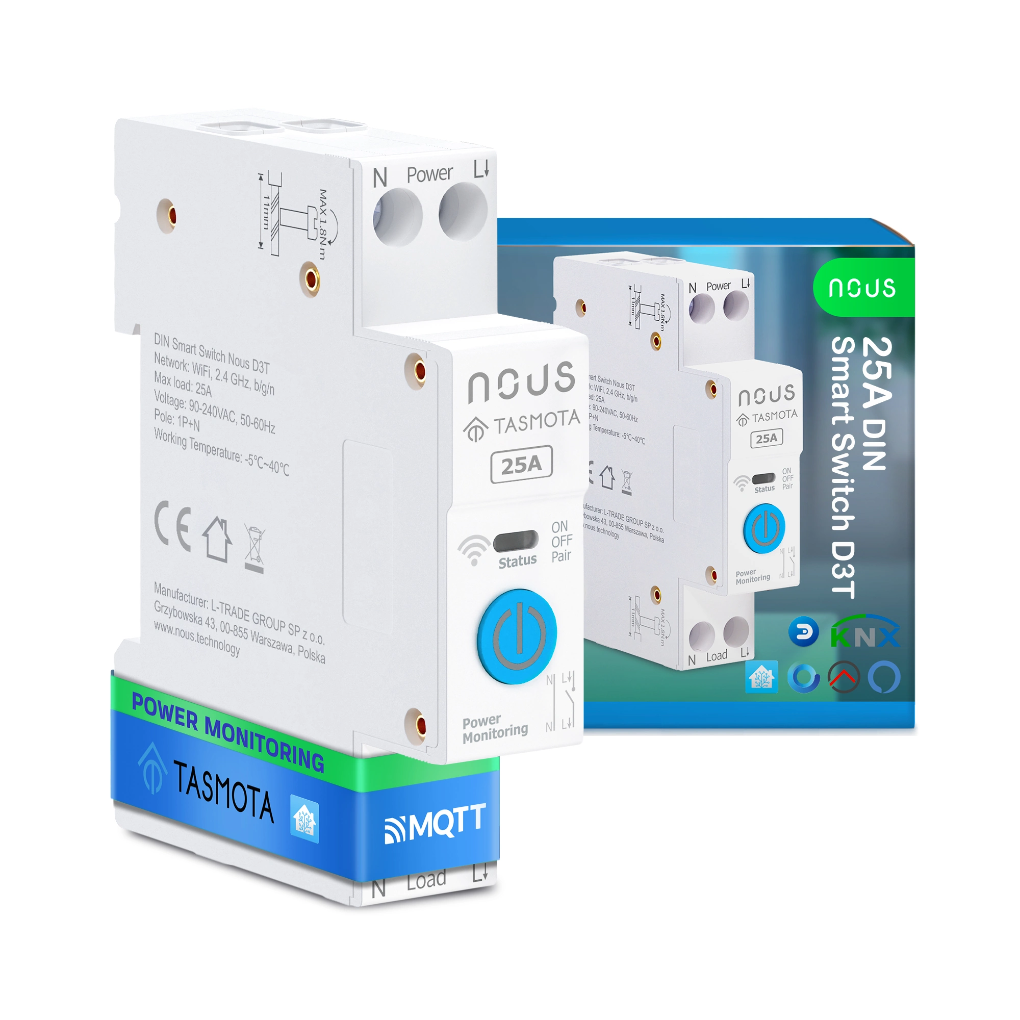 Nous DIN Smart Switch 25A