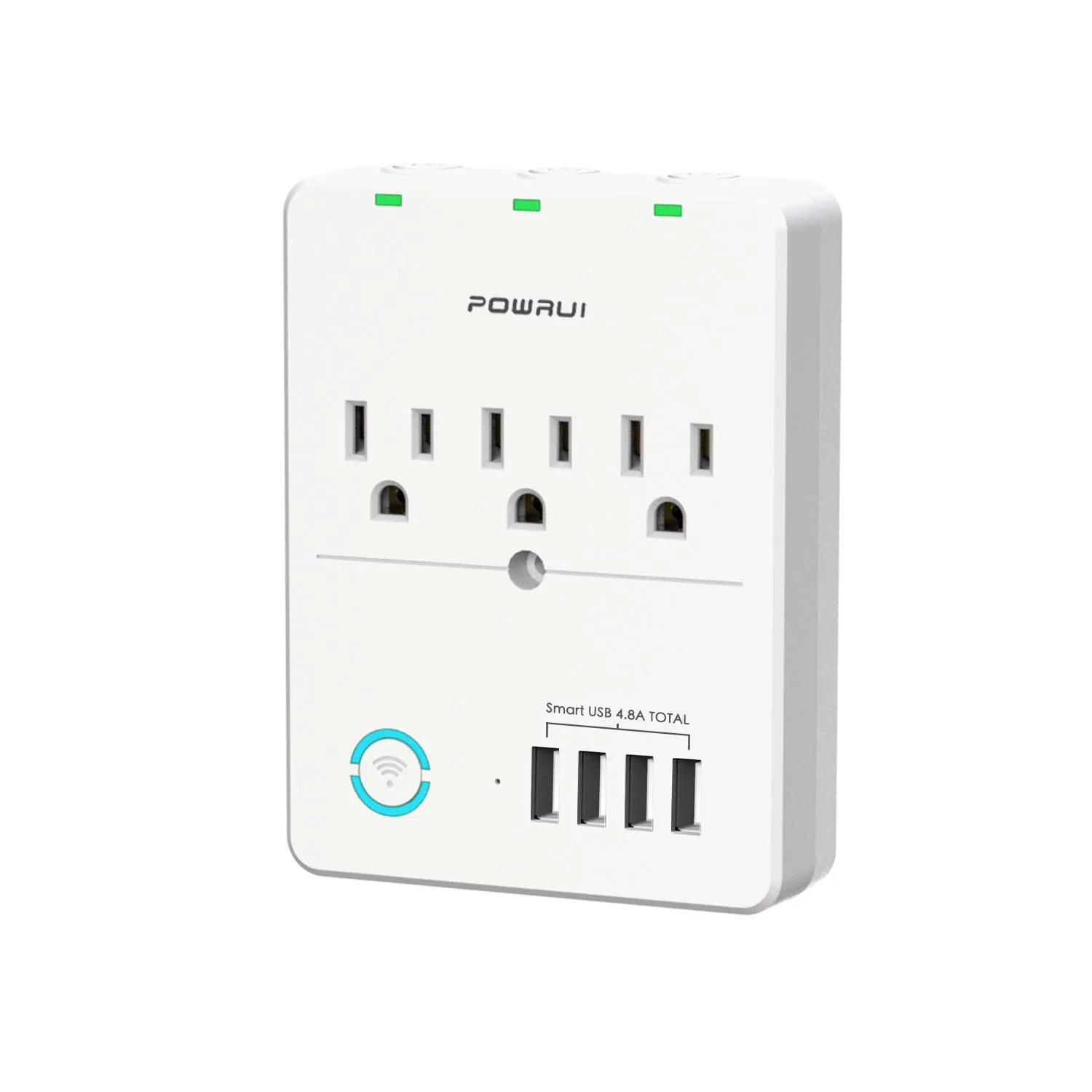 Powrui 3-Outlet with 4 USB