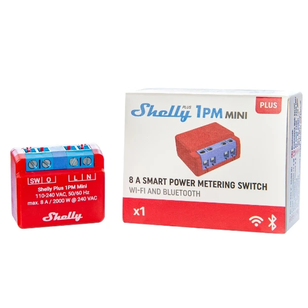 Shelly Plus 1PM Mini Switch Module (SNSW-001P8EU) Configuration for Tasmota